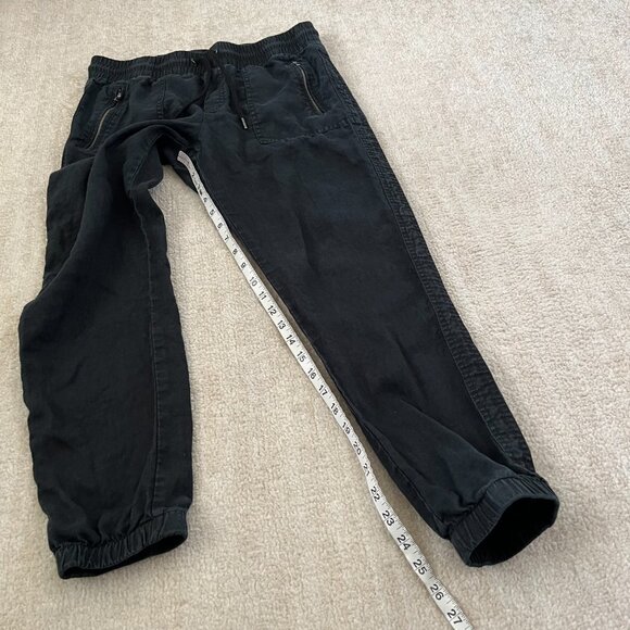 Athleta Cabo Linen Joggers Pull On Pants 6 Black - Picture 5 of 10